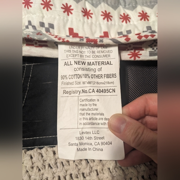 Silent Night Full Queen Luxury Christmas Quilt Red And White Fair Isle Festive - Picture 5 of 7